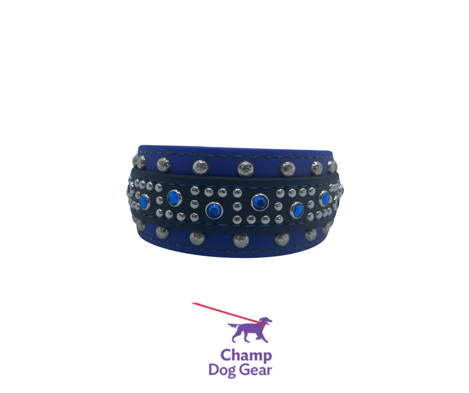 In STOCK - Black / Royal Blue(Studs) MegaBling 8