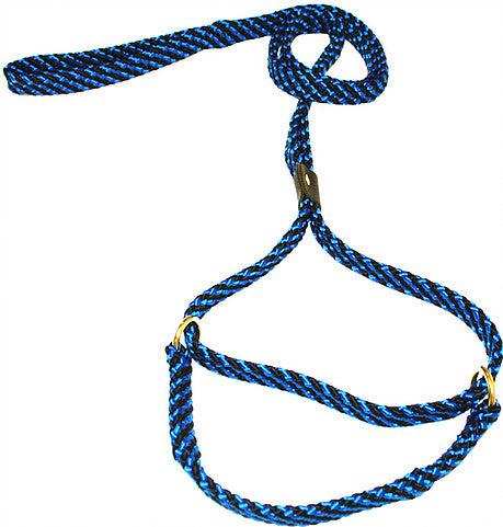 Lone Wolf 1/4" Flat Braid Martingale Style Slip Lead / Kennel Lead