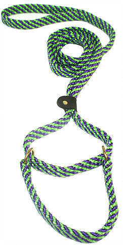 Lone Wolf 1/4" Flat Braid Martingale Style Slip Lead / Kennel Lead