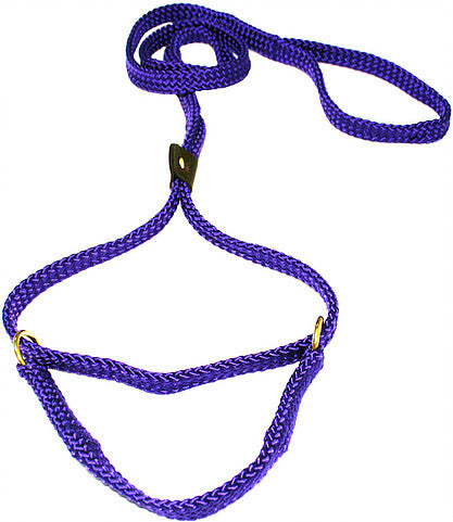 Lone Wolf 1/4" Flat Braid Martingale Style Slip Lead / Kennel Lead