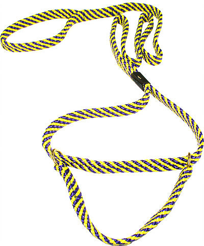 Lone Wolf 1/4" Flat Braid Martingale Style Slip Lead / Kennel Lead