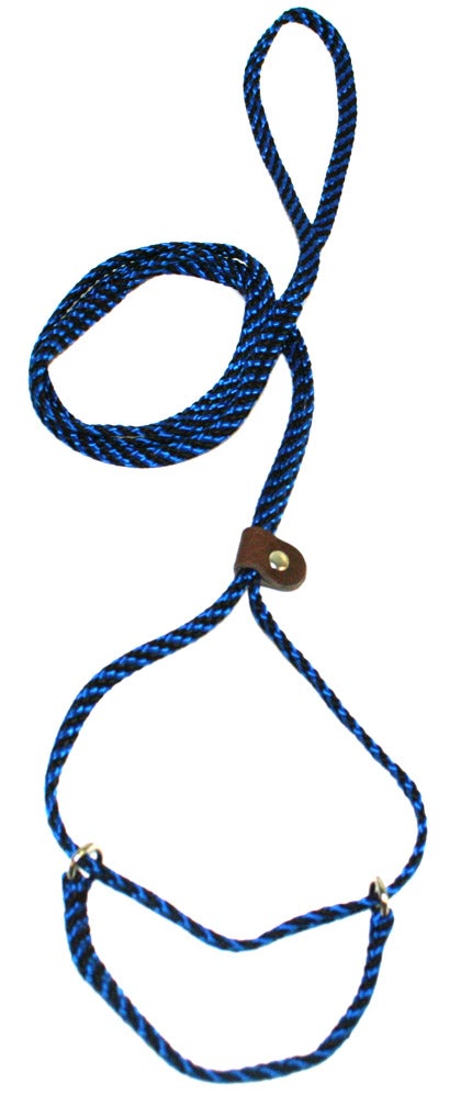 Lone Wolf 1/4" Flat Braid Martingale Style Slip Lead / Kennel Lead