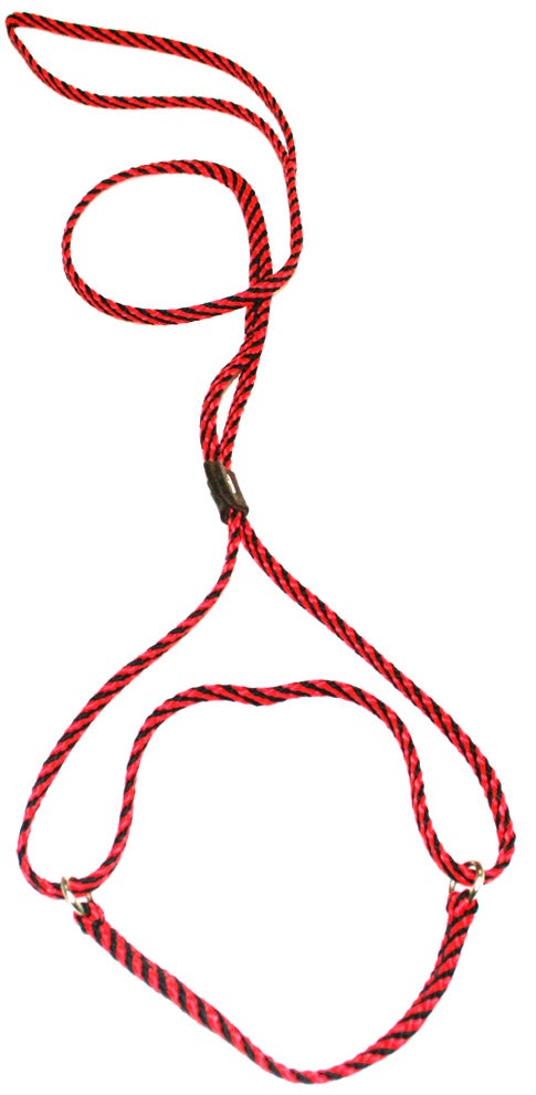 Lone Wolf 1/4" Flat Braid Martingale Style Slip Lead / Kennel Lead