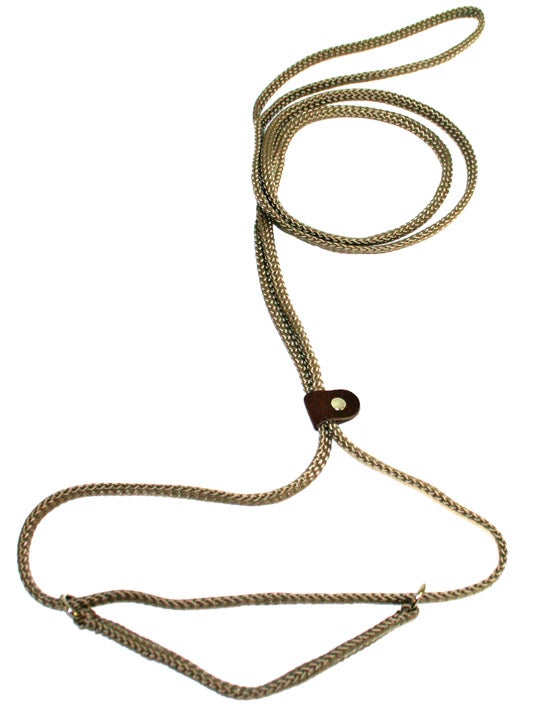 Lone Wolf 1/4" Flat Braid Martingale Style Slip Lead / Kennel Lead