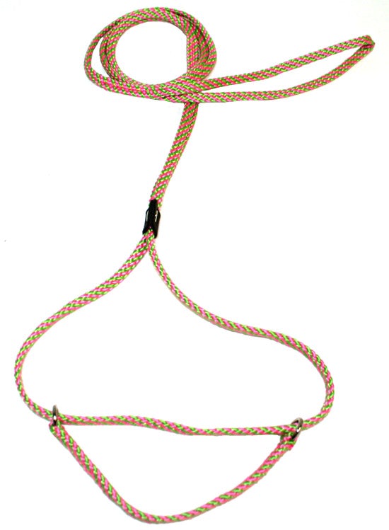 Lone Wolf 1/4" Flat Braid Martingale Style Slip Lead / Kennel Lead