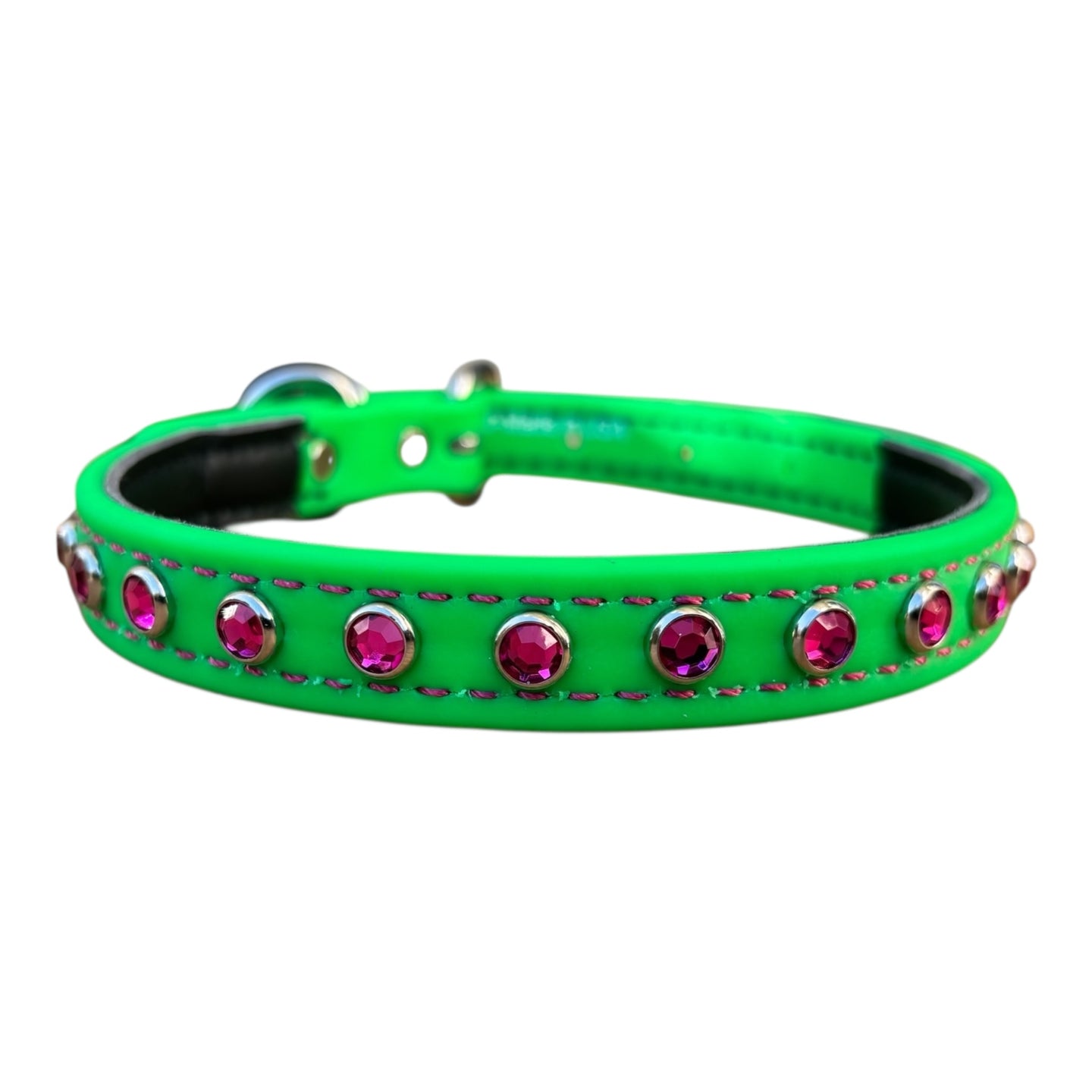 IN STOCK - Mini 3/4" Neon Green/Raspberry