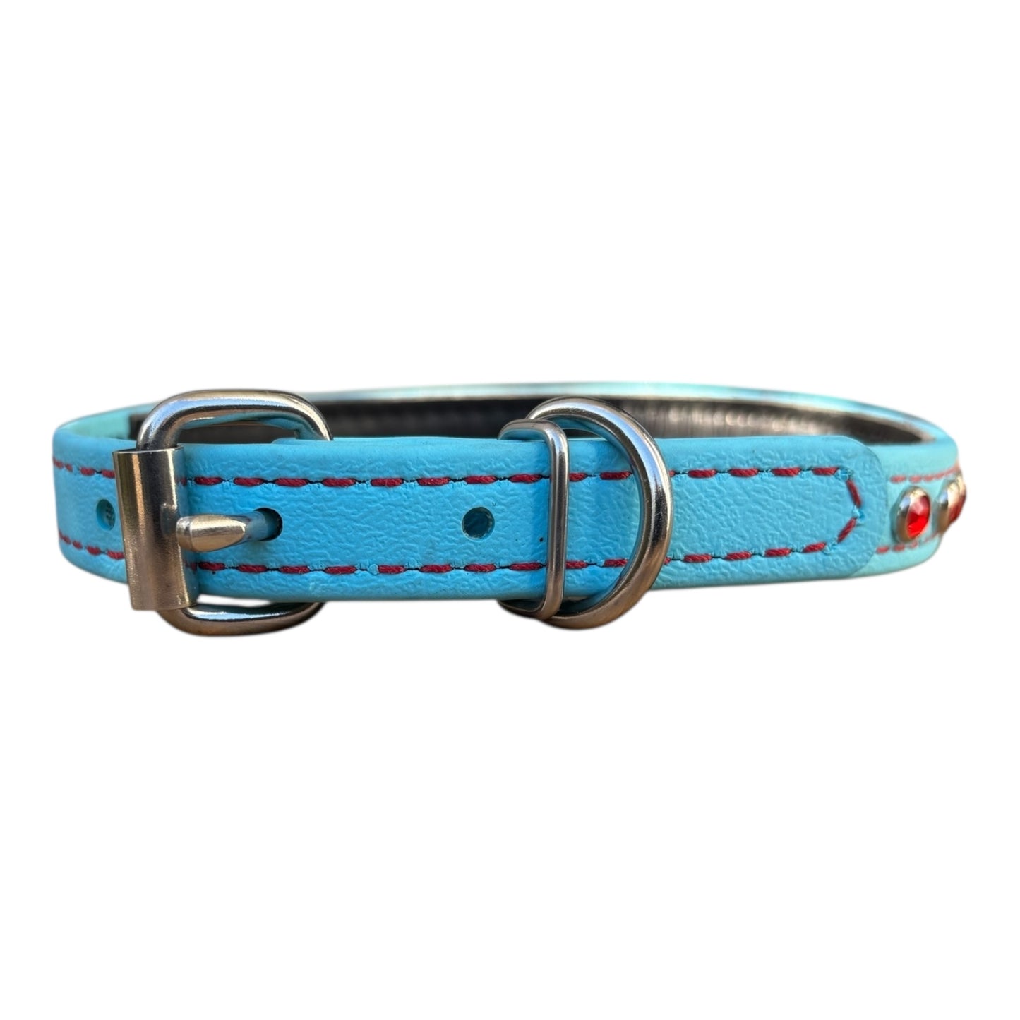 IN STOCK - Mini 3/4" Robbins Egg Blue/Red