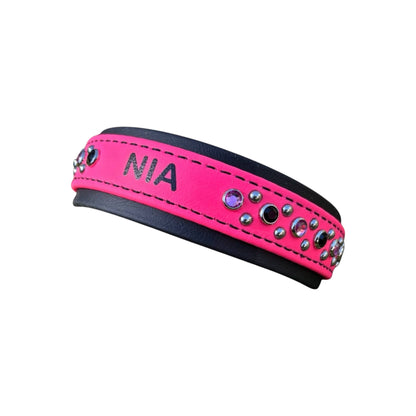 Personalized BioThane® 1 1/2" BioBling Collar