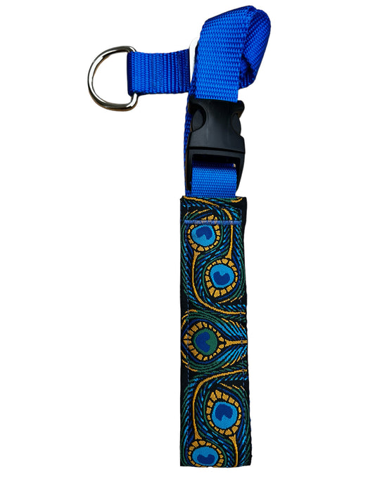 A Secret Powers Training Collar with Quick Release Snap - Teal Peacockin Blue