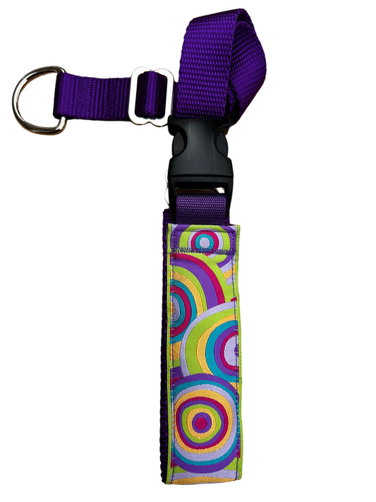 A Secret Powers Training Collar with Quick Release Snap - Circles On Purple A
