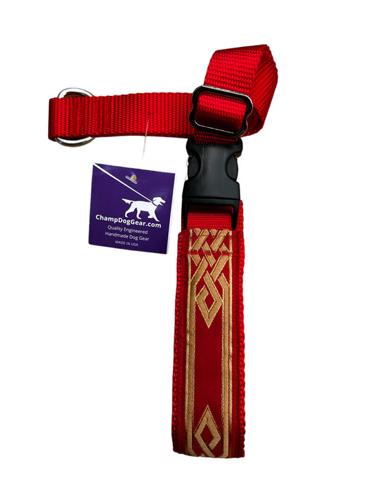 A Secret Powers Training Collar with Quick Release Snap - Red Elegance