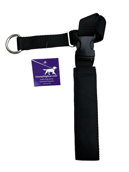 A Secret Powers Training Collar with Quick Release Snap - Solid Black