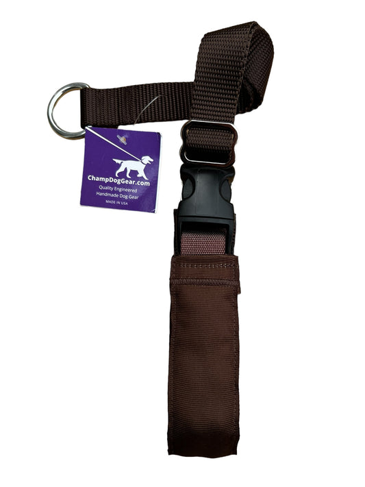 A Secret Powers Training Collar with Quick Release Snap - Solid Brown