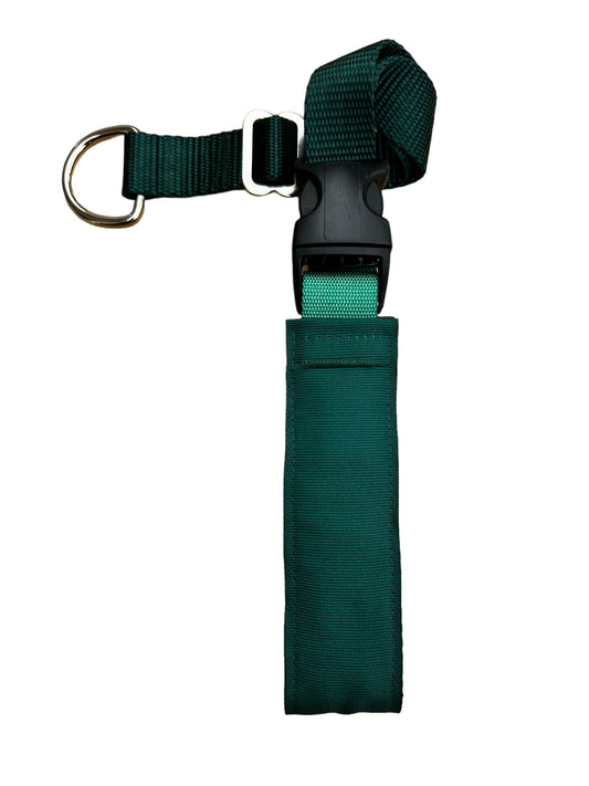 A Secret Powers Training Collar with Quick Release Snap - Solid Green