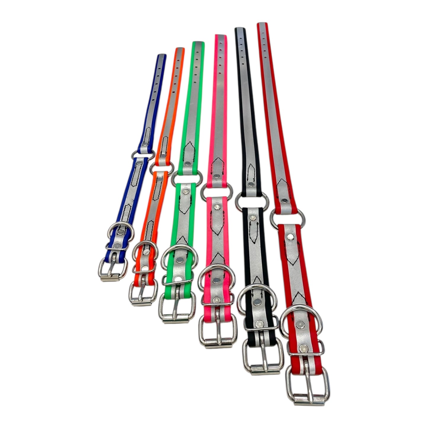 Reflective Center Ring BioThane® Dog Collar