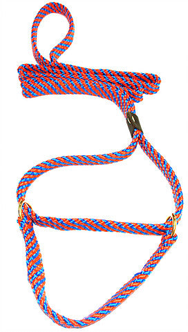 Lone Wolf 1/4" Flat Braid Martingale Style Slip Lead / Kennel Lead