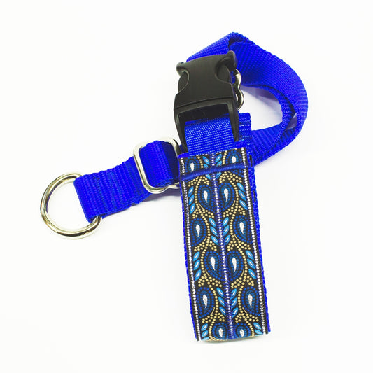 Secret Powers Training Collar - Blue Mosaic on Blue