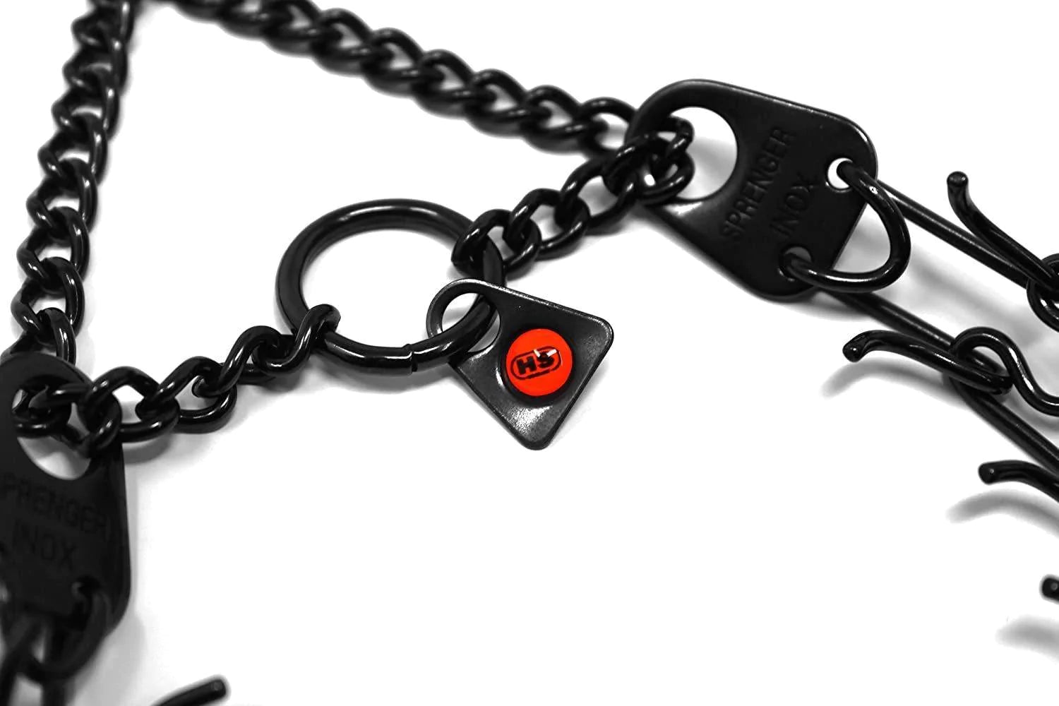 Herm Sprenger Black Stainless Steel Prong Dog Training Collar with