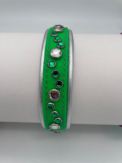 Custom Padded Leather / BioThane Bling