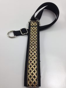 Secret Powers Micro 1" Training Collar - Gold Chain on Black
