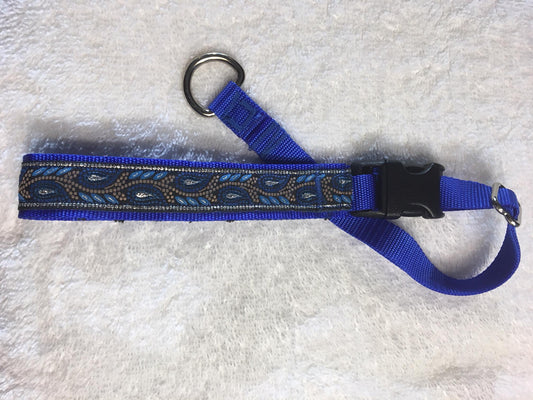 Secret Powers 1" Micro Training Collar - Blue Mosaic on Blue