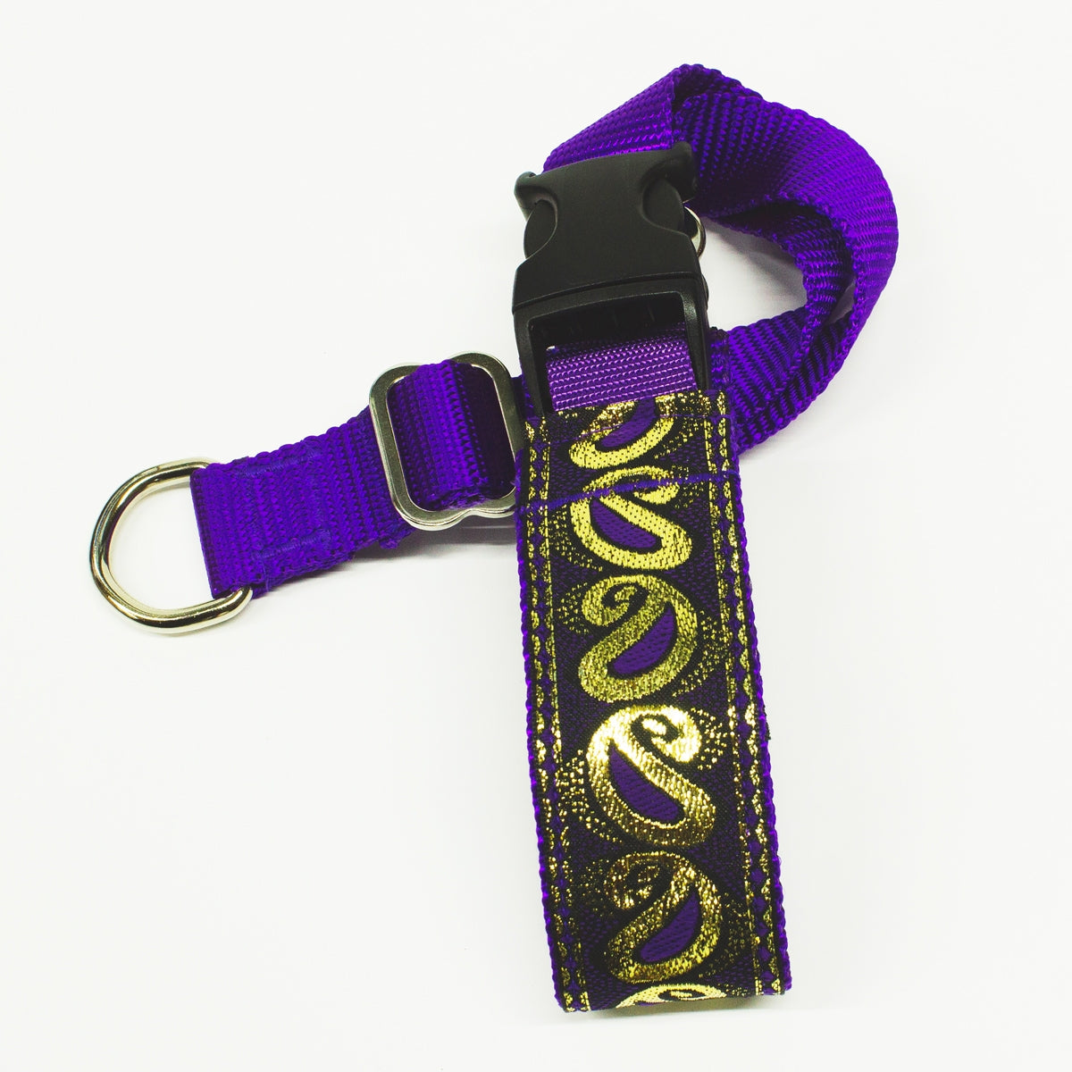 Secret Powers Training Collar – Golden Purple Paisley