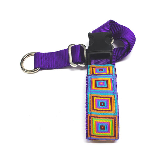 Secret Powers Training Collar – Squares on Purple